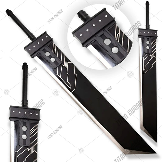 Premium Cloud Strife Buster FF7 Sword Replica with materia engravings.
