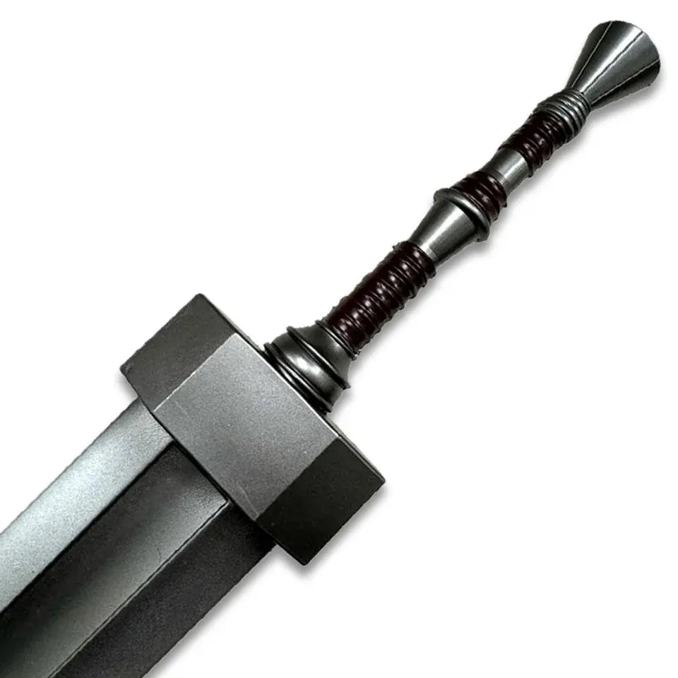 Guts Berserk greatsword foam display prop held in hand showing full scale size