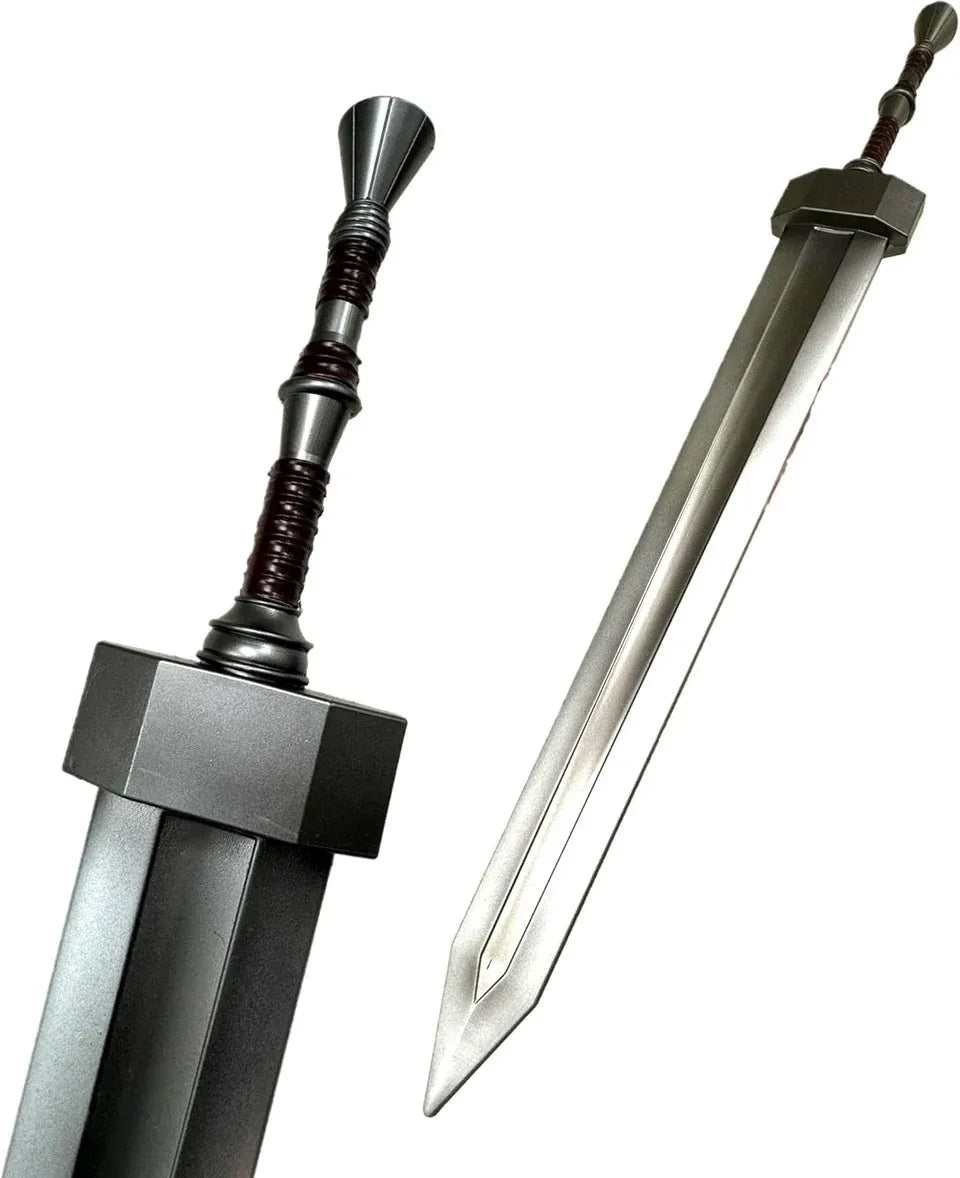 Berserk Guts greatsword display collectible side profile with handle detail close-up