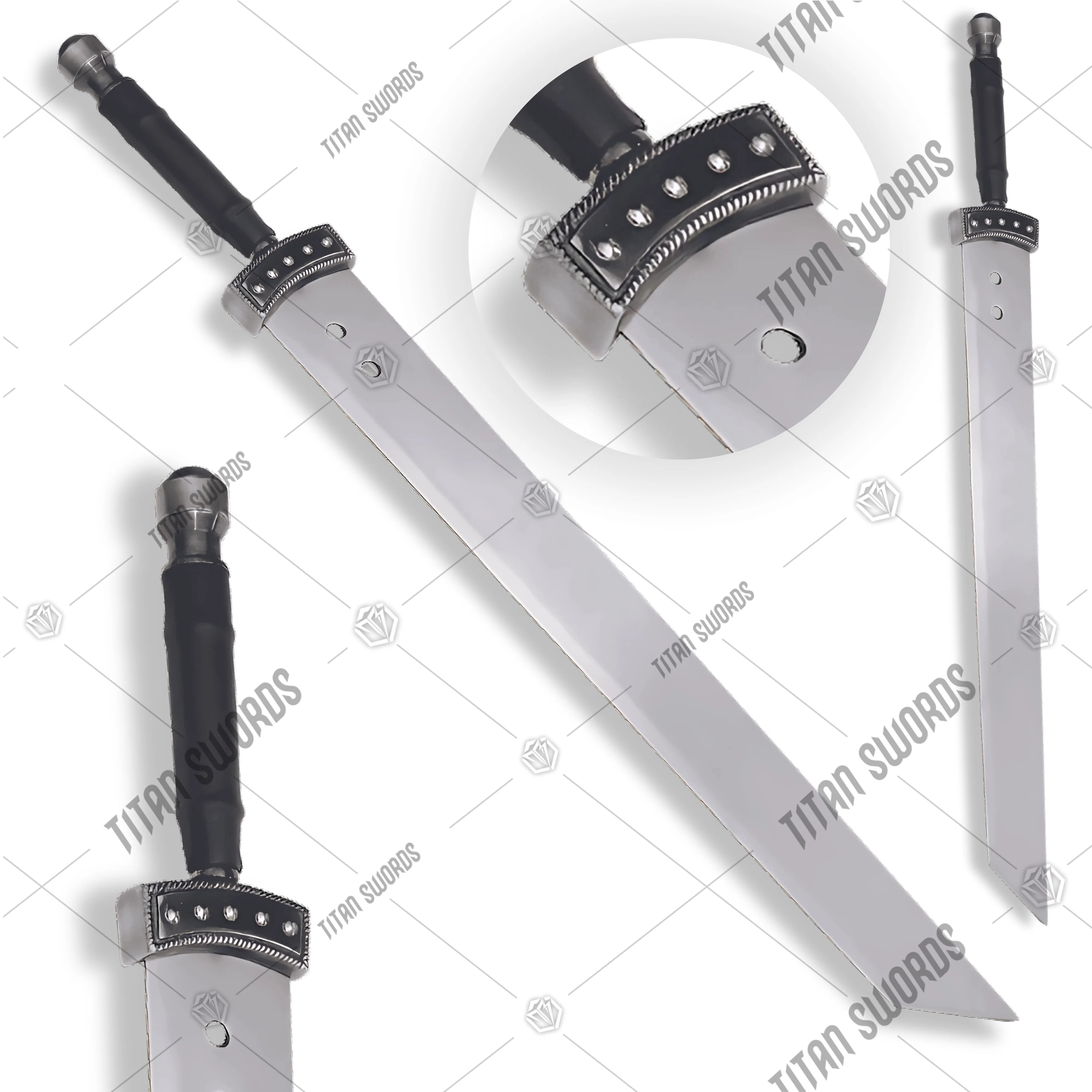 Premium Cloud Strife Buster Sword FF7 Replica with materia engravings.