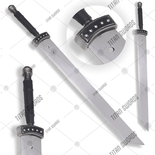 Premium Cloud Strife Buster Sword FF7 Replica with materia engravings.
