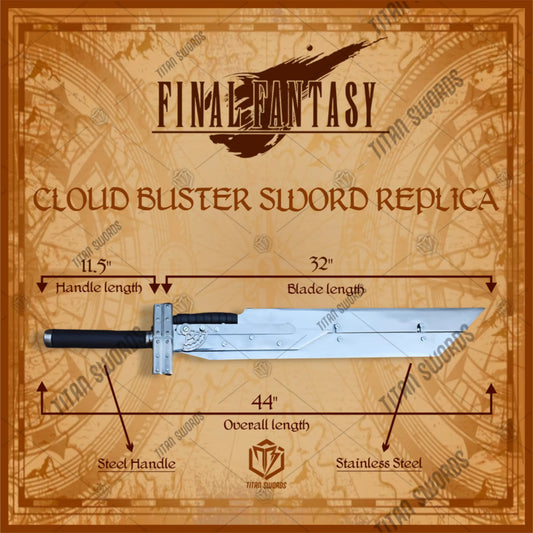 Cloud Strife Fusion Sword FFVII Replica Prop