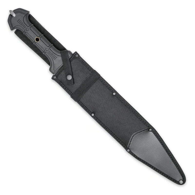 Combat Commander gladiator sword – 60.96cm carbon steel Roman gladius with 42.23cm sharpened blade, TPR rubber grip & brass guard | Authentic Pompeii gladius replica for cosplay and reenactment