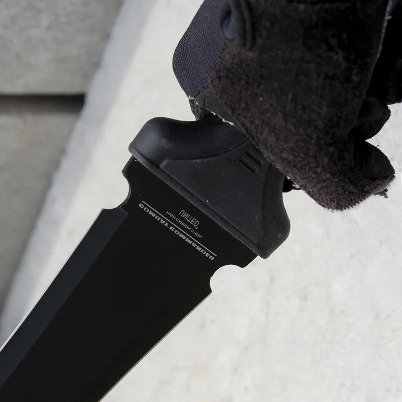 Combat Commander gladiator sword – 60.96cm carbon steel Roman gladius with 42.23cm sharpened blade, TPR rubber grip & brass guard | Authentic Pompeii gladius replica for cosplay and reenactment