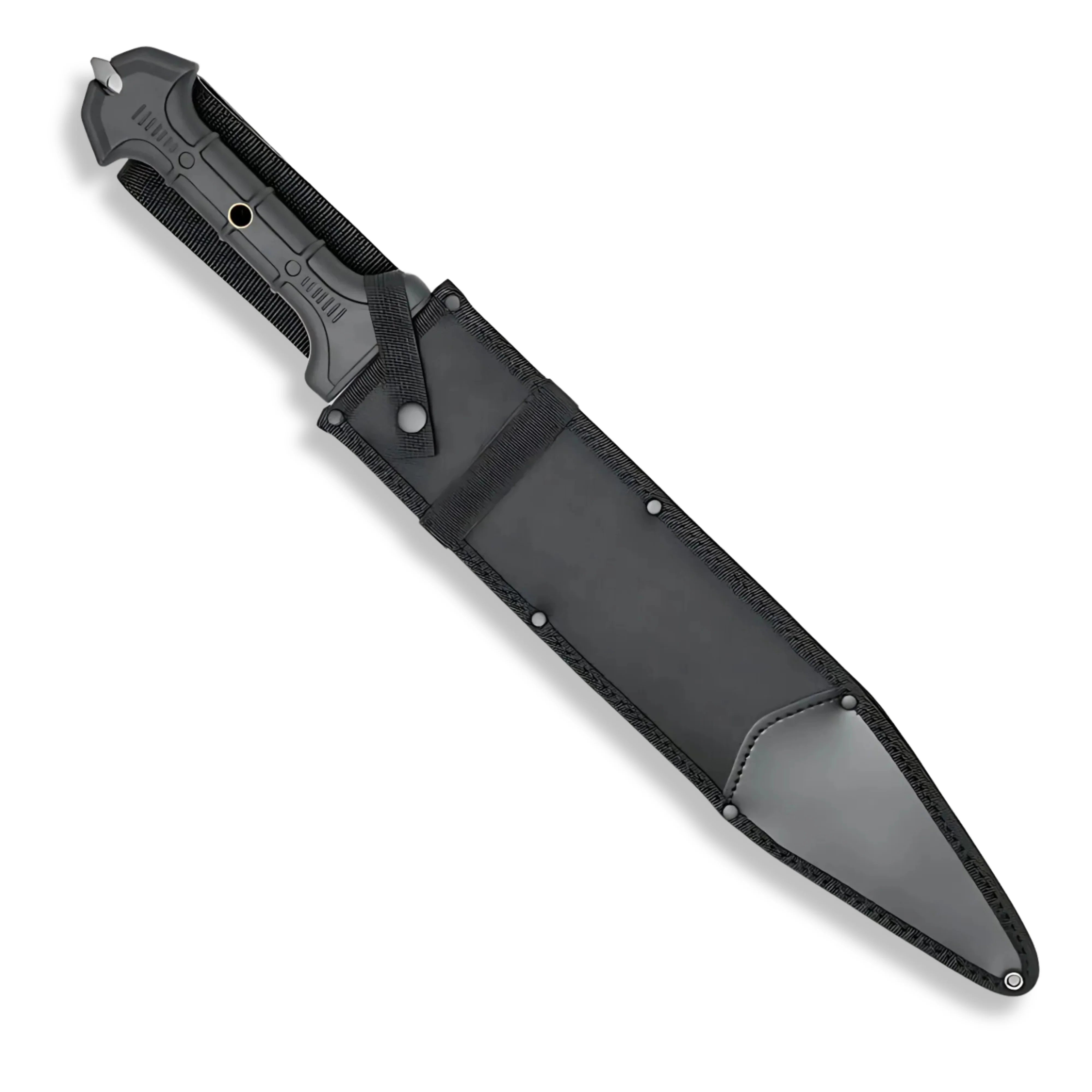 Premium Combat Commander Gladiator Sword Replica with black-coated blade.