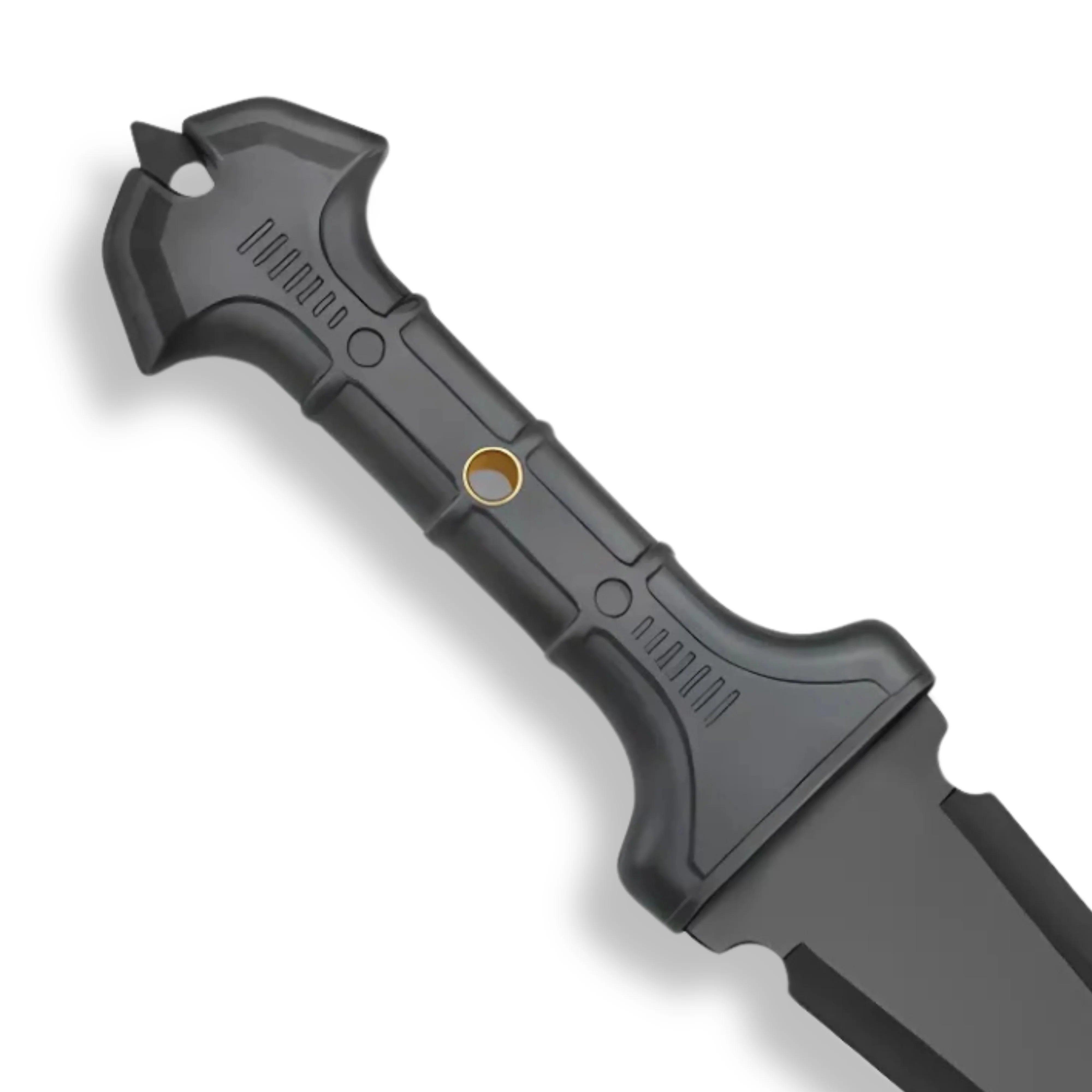 Premium Combat Commander Gladiator Sword Replica with black-coated blade.