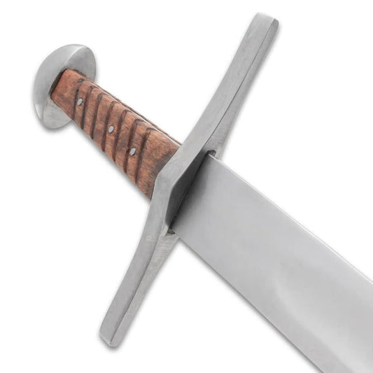 Copenhagen training longsword with 32-inch blunted blade and wooden grip for HEMA