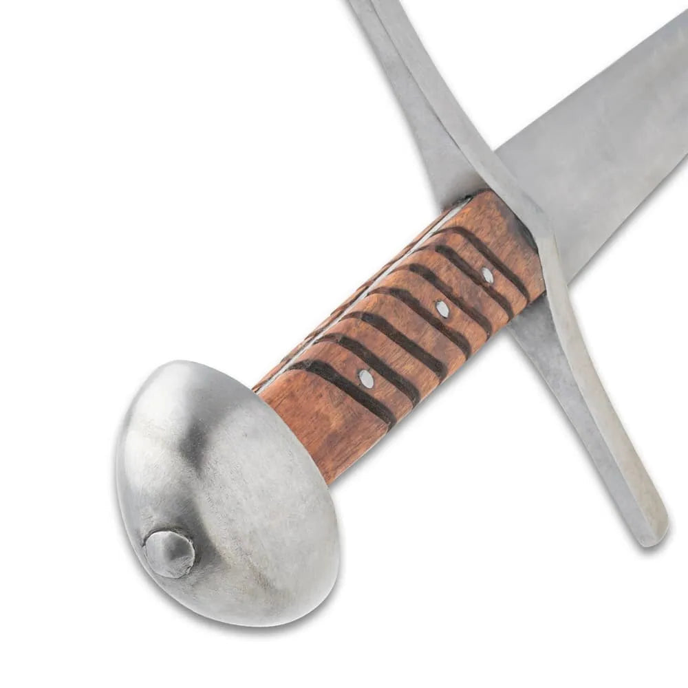 Copenhagen training longsword with 32-inch blunted blade and wooden grip for HEMA