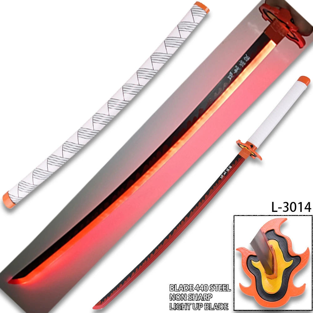 Premium Kyojuro Rengoku Nichirin sword prop replica anime room display