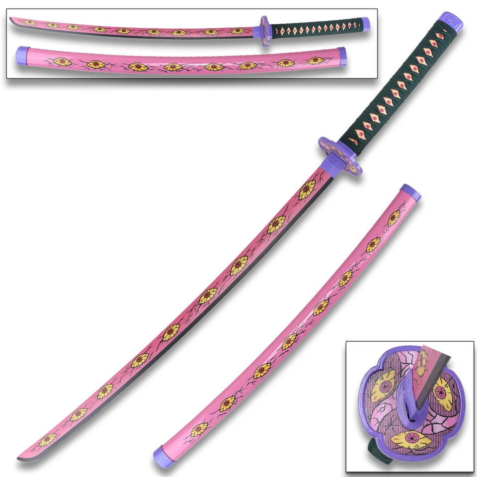 Kokushibo prop replica green wrapped handle close-up