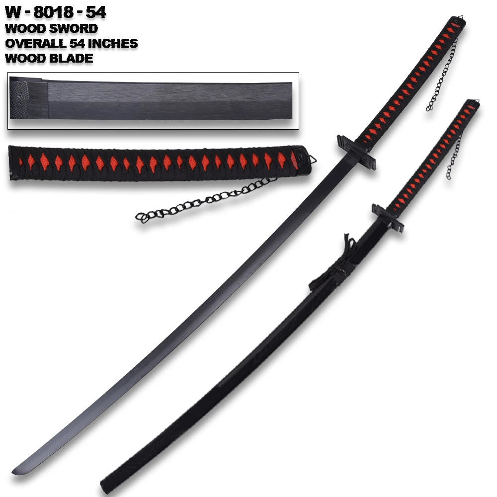 Ichigo Kurosaki prop replica with black plastic scabbard
