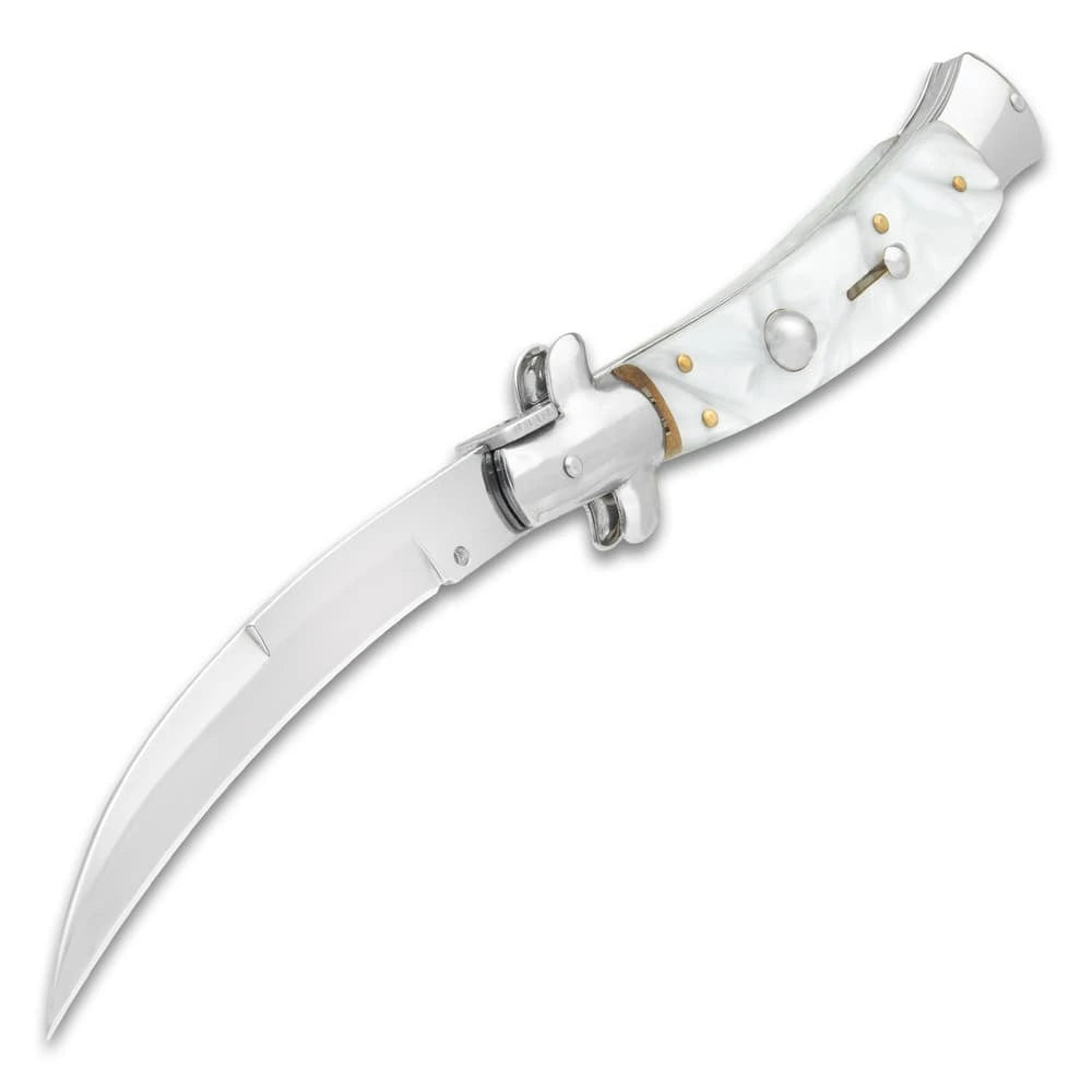 Elegant Curl Blade Automatic Stiletto Knife 9.75" Titan Swords