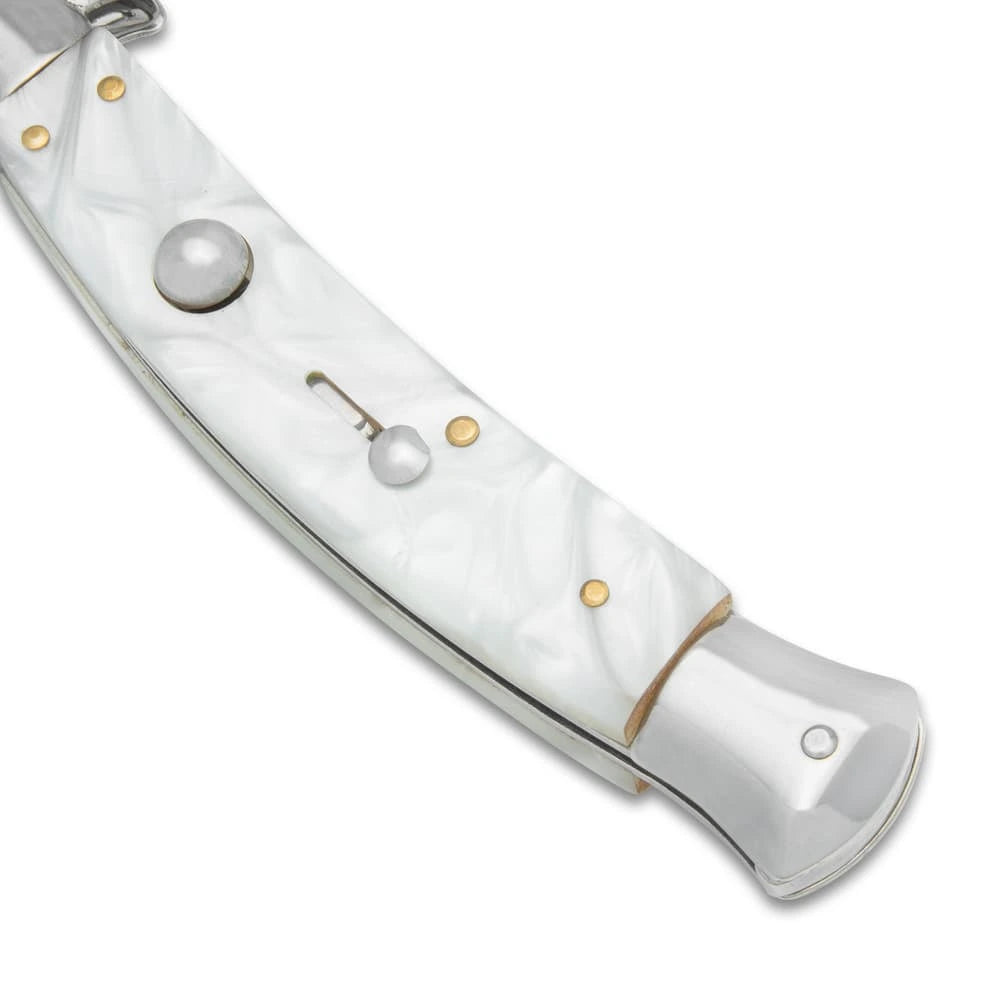 Elegant Curl Blade Automatic Stiletto Knife 9.75" Titan Swords