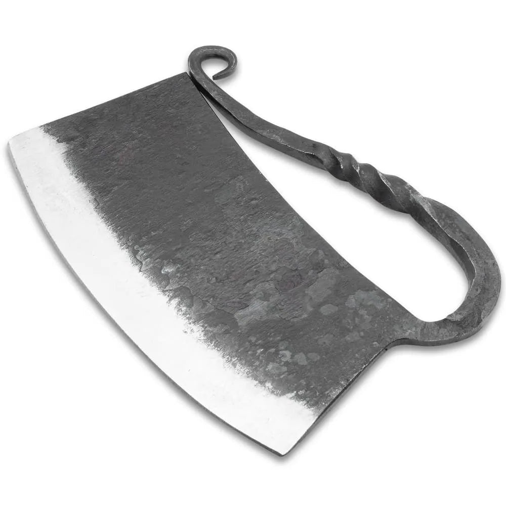 Ironsmith Co Ulu knife twisted curved handle detail
