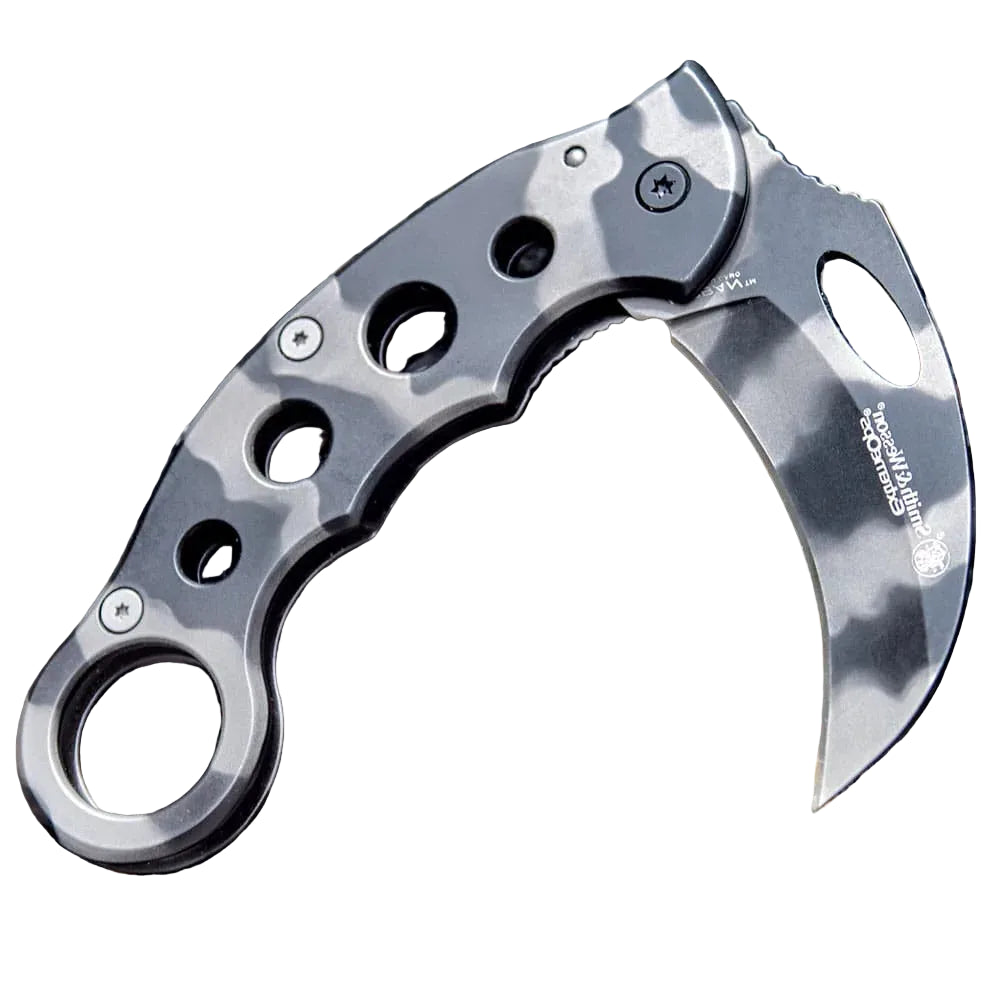 Elite USMC Scorching Sands hawkbill knife open view