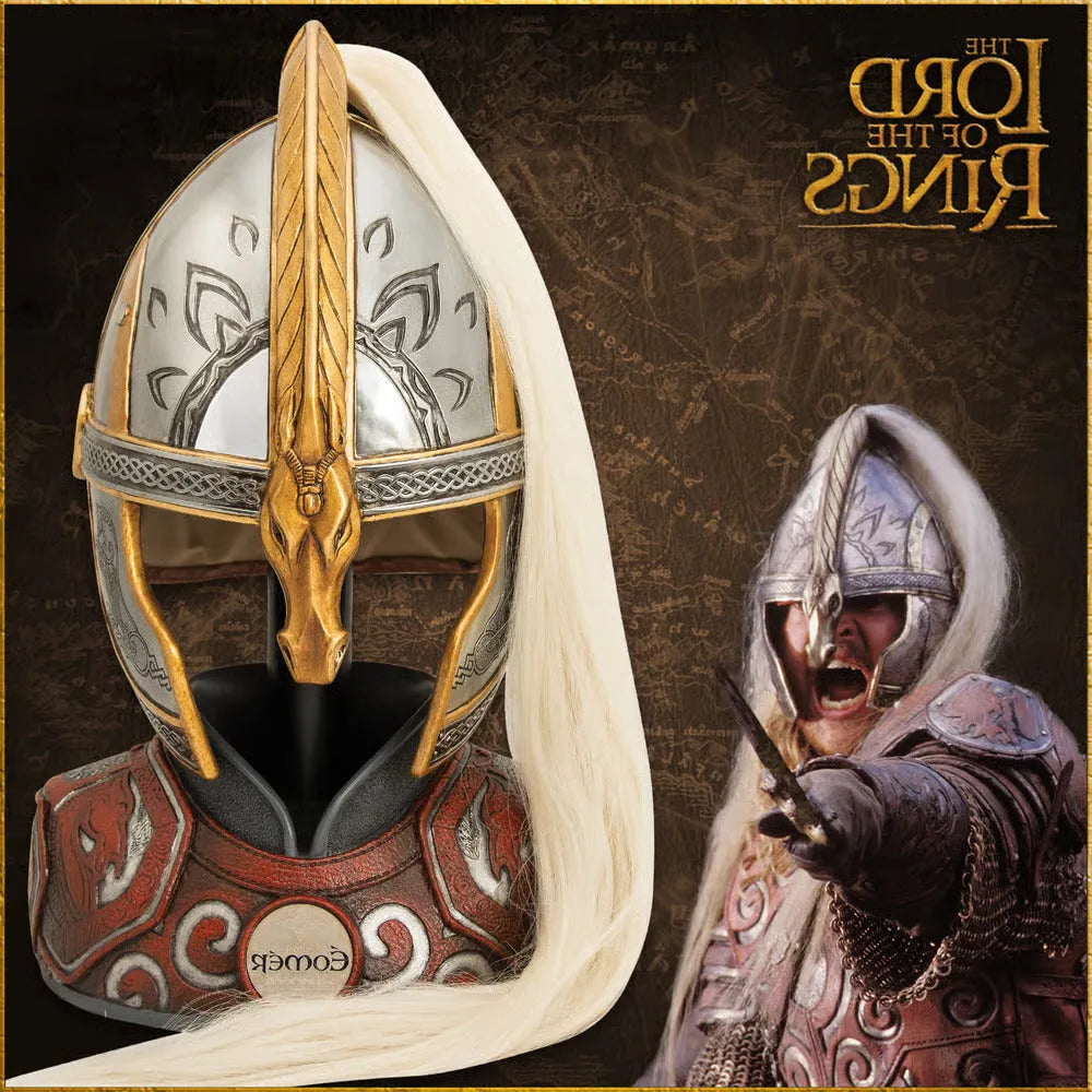 Adjustable liner and chin strap on Eomer helmet replica