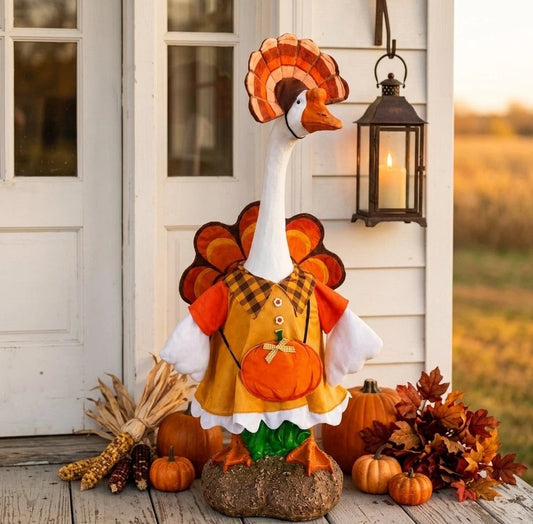 Fall Porch Goose Outfit, Turkey Pumpkin Costume Goose Clothes 23 Inch Titan Swords