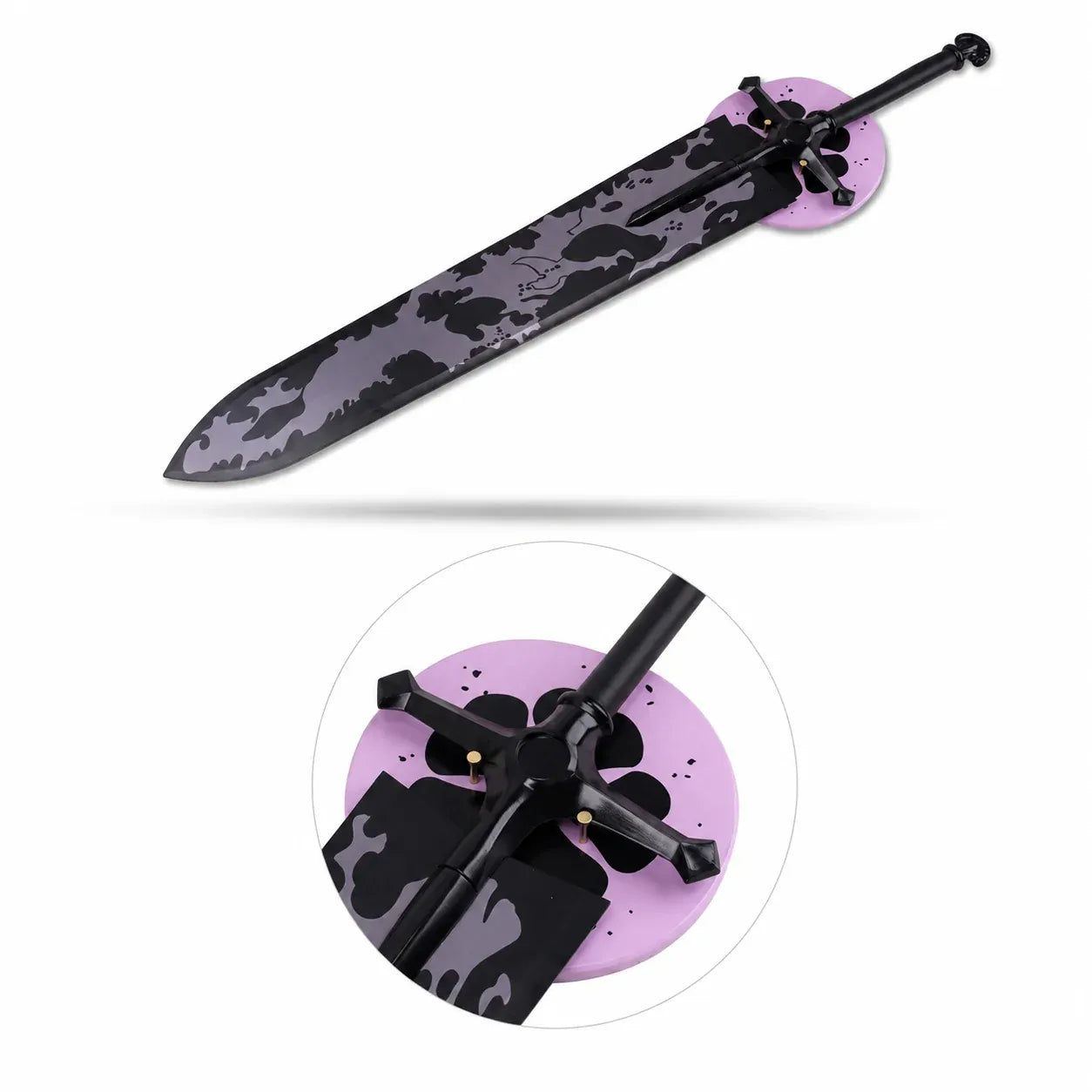 Asta Demon Slayer Sword – Black Clover Collectible with Wall Display Titan Swords