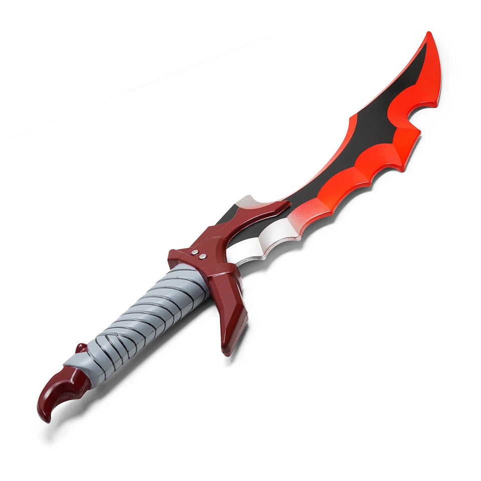 Close-up image of the Knight Killer Foam Dagger Solo Leveling collectible highlighting the sculpted fantasy handle, textured EVA foam construction, decorative finish, and premium collector-quality detailing inspired by Sung Jinwoo.