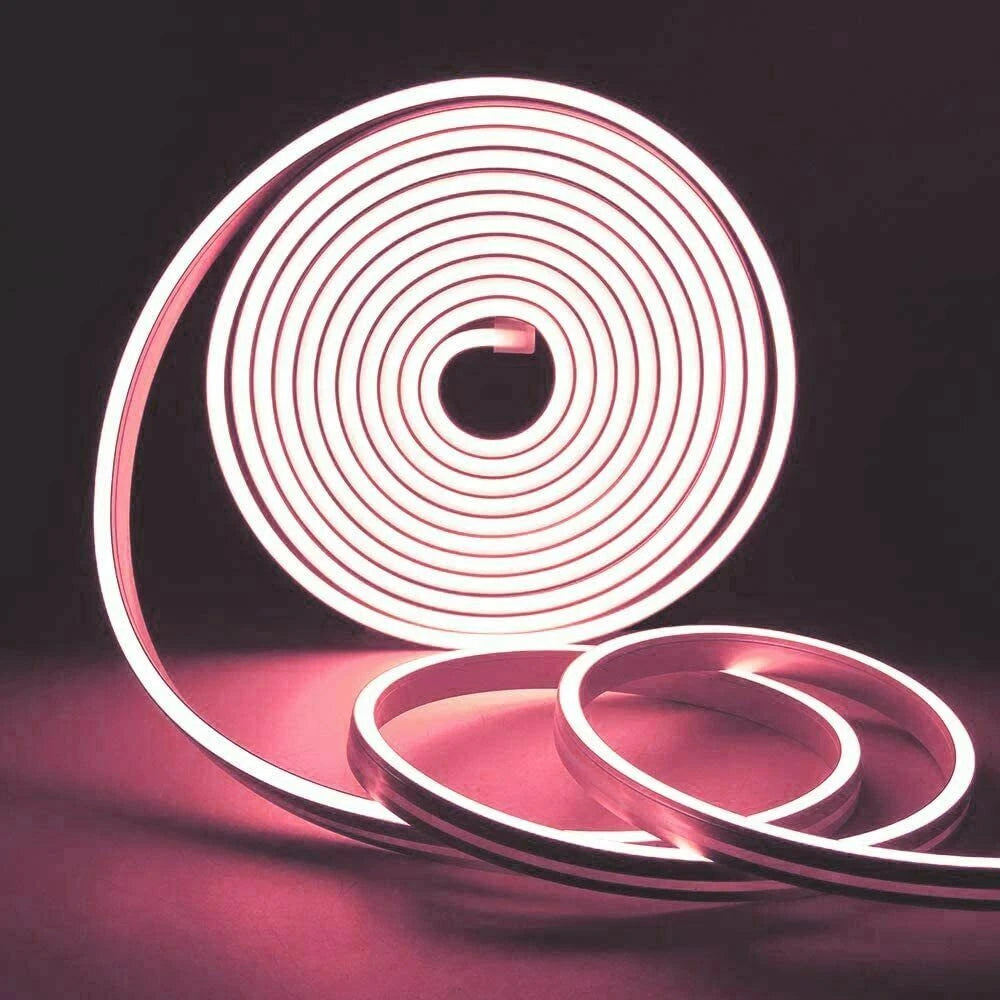 Silicone Tube Flexible Neon LED 12V Waterproof Strip Light Bedroom Gaming Setup