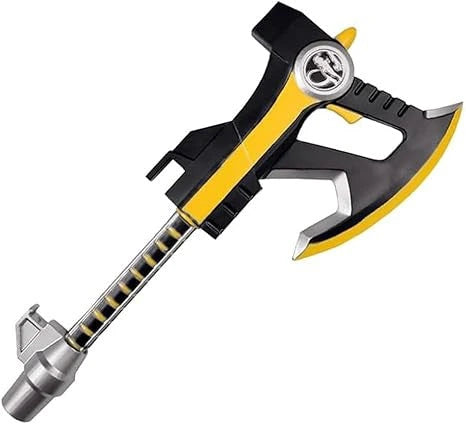 Shadow Ranger Black Axe Super Sentai display collectible shown in hand side angle view