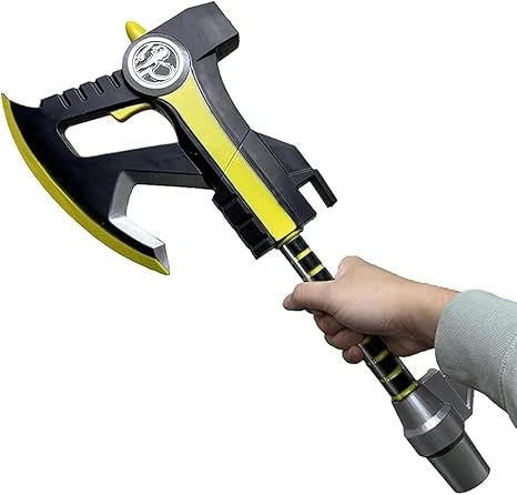 Super Sentai Shadow Ranger Black Axe collectible detail close-up showing medallion and blade finish