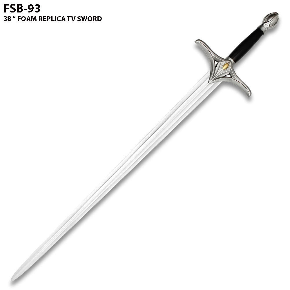 Galadriel Foam Sword display collectible inspired by The Lord of the Rings The Rings of Power featuring premium high-density foam construction, elegant Elven-inspired detailing, decorative metallic finish, and lightweight craftsmanship for fantasy collectors, cosplay enthusiasts, gaming room displays, and Tolkien-inspired collections.