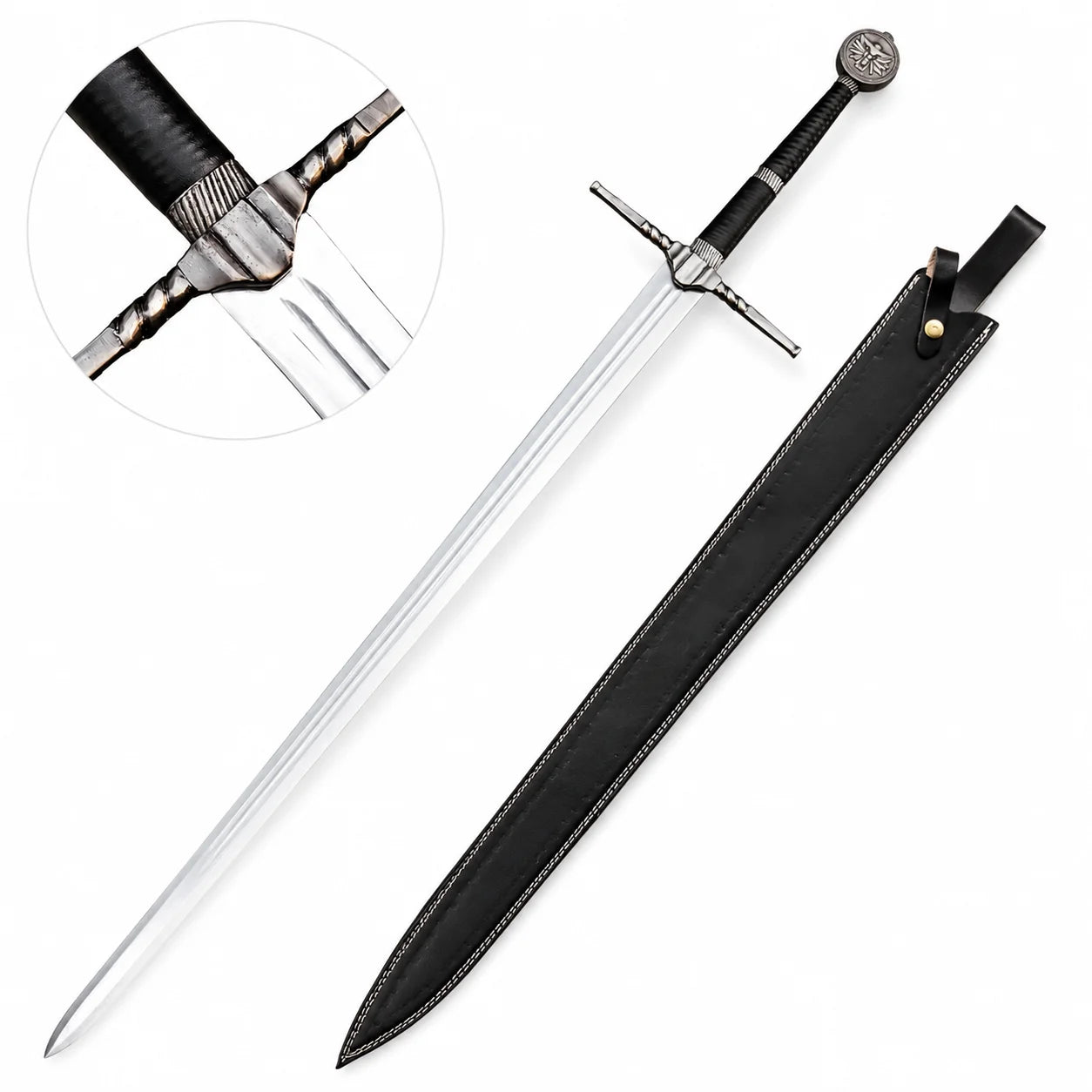 Geralt of Rivia steel sword prop replica – The Witcher 3 display collectible – Titan Swords
