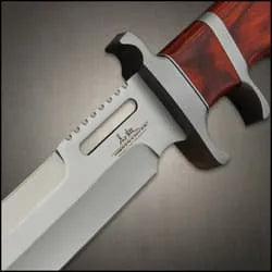 Bloodwood Sub Hilt Knife | Gil Hibben Toothpick | 10 7/8” 5Cr15 stainless steel blade | 16” overall | premium leather belt sheath included