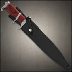 Bloodwood Sub Hilt Knife | Gil Hibben Toothpick | 10 7/8” 5Cr15 stainless steel blade | 16” overall | premium leather belt sheath included