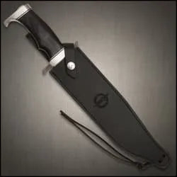 Gil Hibben Extreme Survival Bowie Knife | 10" 7Cr17 stainless steel blade | 15" overall | leather belt sheath included