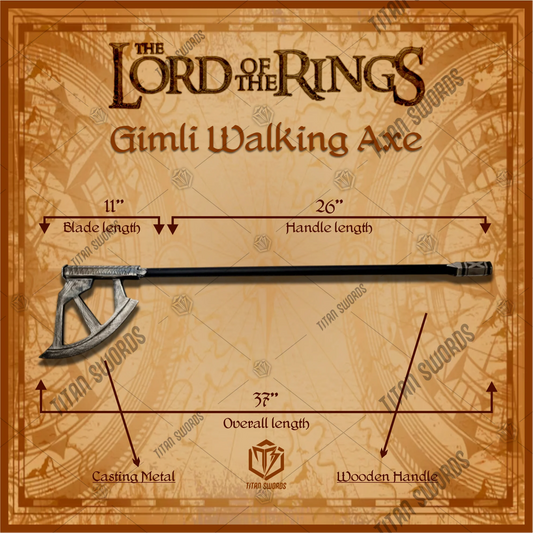 Gimli Walking Axe LOTR Replica