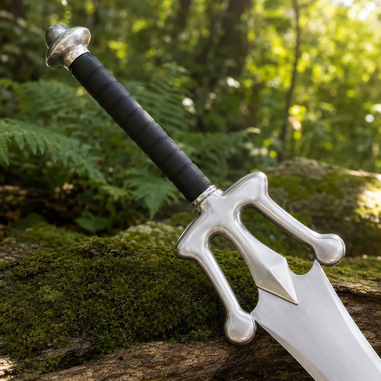 He-Man Power Sword prop replica blade detail with dull display finish – Masters of the Universe fantasy collectible