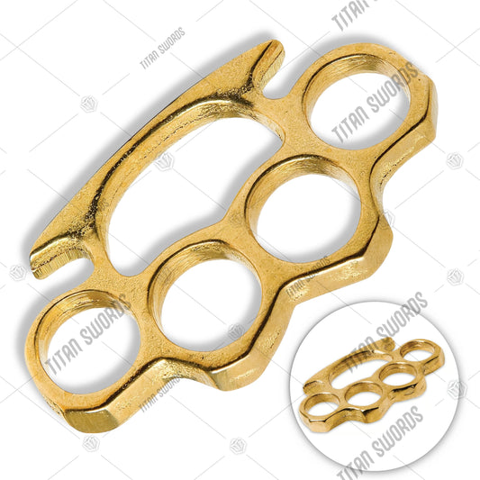 Premium Heavy Duty Brass Knuckle Duster - EDC Solid with solid brass.