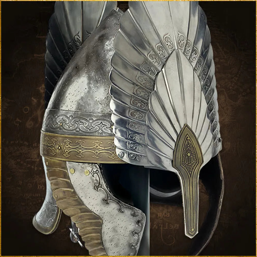 Helm of King Elendil limited edition replica full view with weathered finish