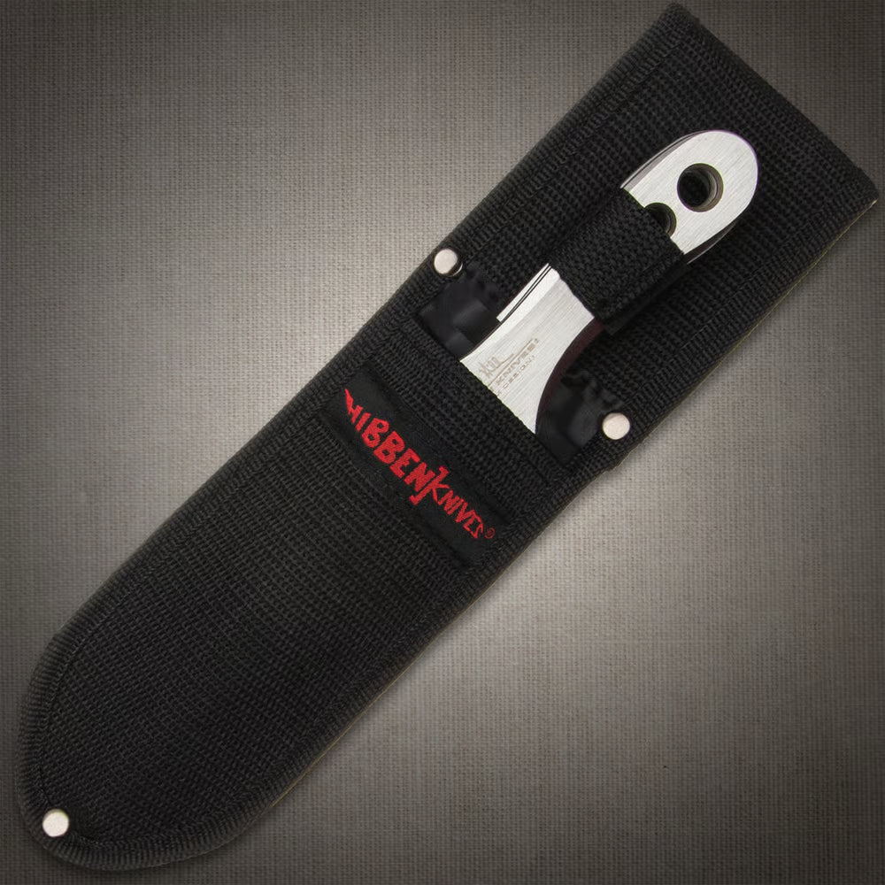 Hibben throwing knives triple set with 3Cr13 stainless steel and nylon belt sheath