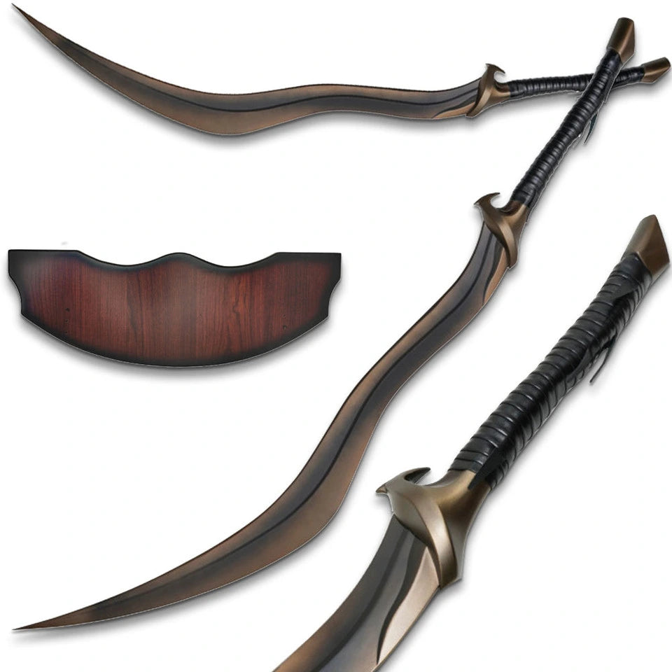 Bloodhound’s Fang prop replica with curved two-tone Elden Ring design