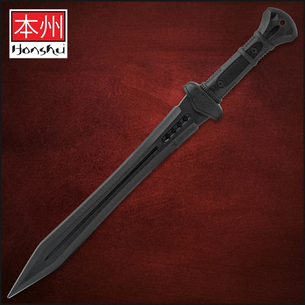 Honshu practice gladiator sword – 65cm safe polypropylene training gladius with 45cm blade, TPR rubber grip & nylon sheath | Premium Pompeii gladius for HEMA, reenactment & sparring