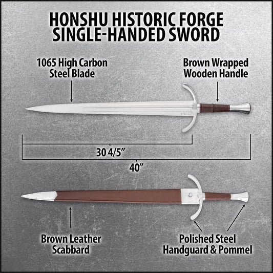 Honshu Single-Hand Broadsword Historic Forge Edition medieval display design