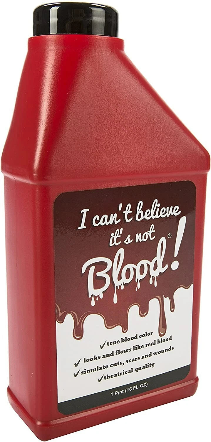 Fake Blood 16 Fl Oz, I Can't Believe It's Not Blood Halloween Costume Makeup Titan Swords