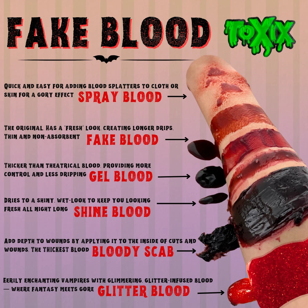Fake Blood 16 Fl Oz, I Can't Believe It's Not Blood Halloween Costume Makeup Titan Swords