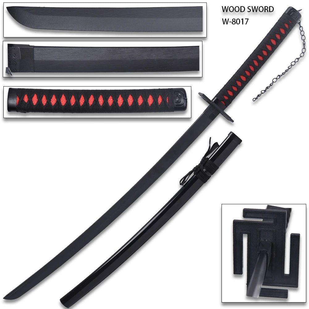 Premium Ichigo Kurosaki Bleach sword collectible for cosplay photography, conventions and anime room décor