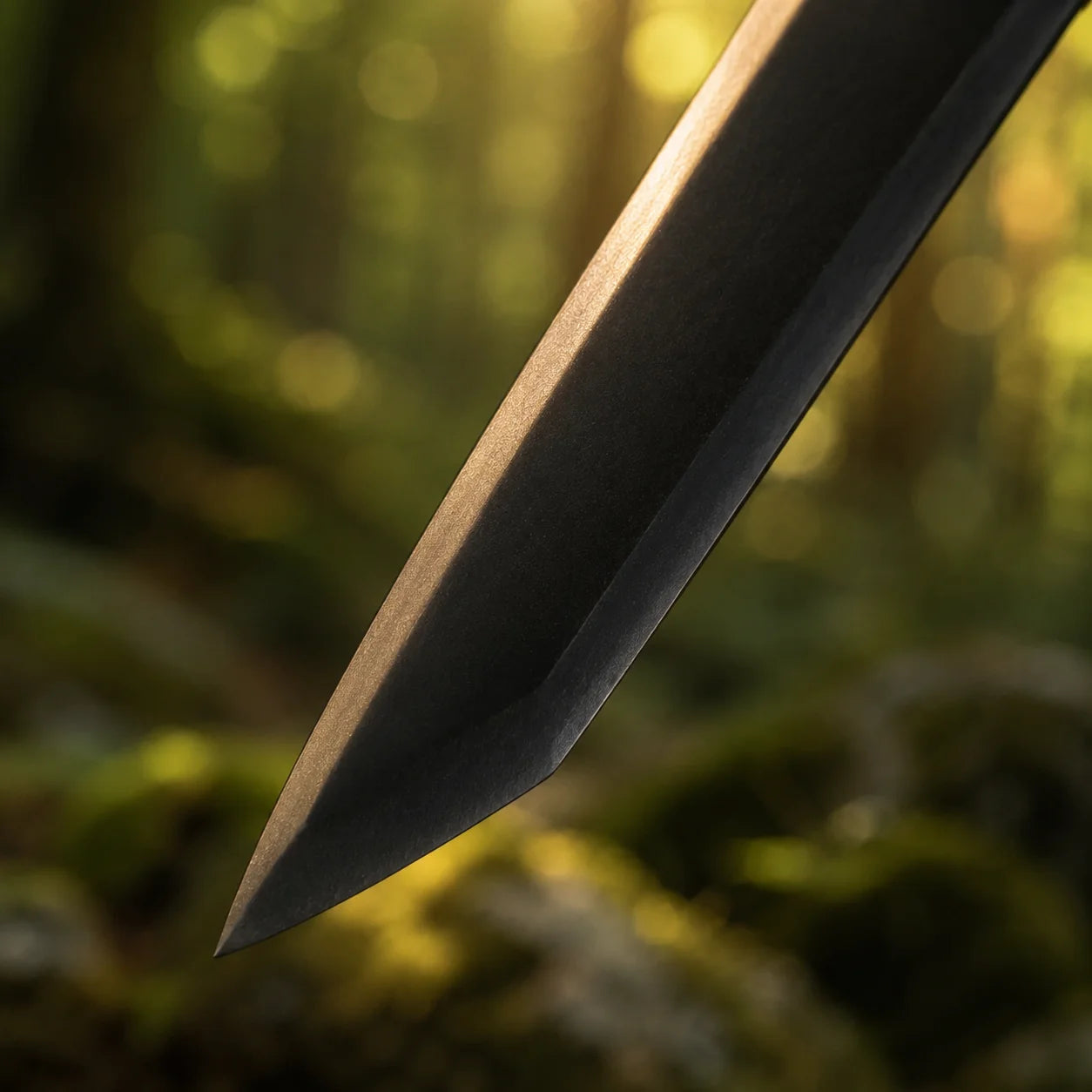 Zangetsu prop replica blade tip close-up with dull display edge – Bleach anime decorative collectible