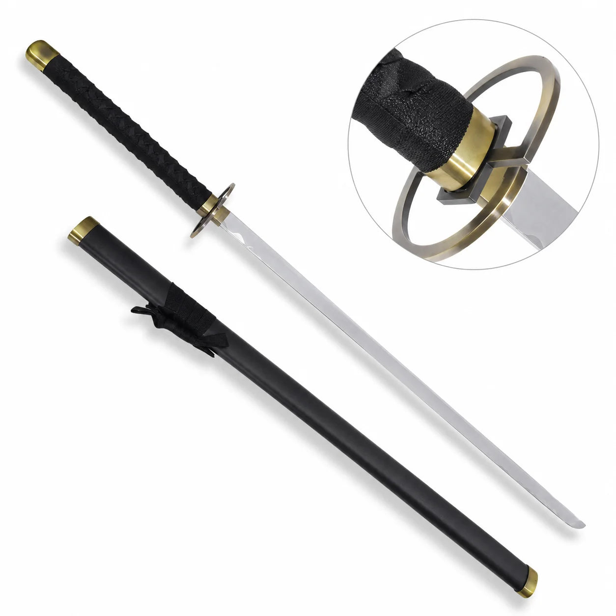 Ichimaru Gin Shinso Zanpakuto prop replica – Bleach anime display collectible with scabbard and wall plaque
