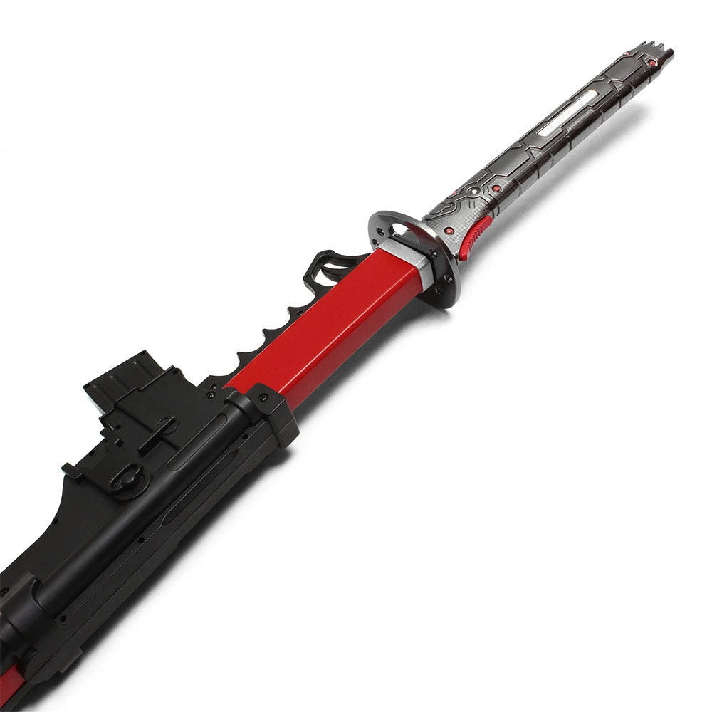 Jetstream Sam Muramasa Sword Metal Gear Rising Revengeance display collectible crafted from premium stainless steel with polished futuristic detailing, decorative display finish, precision-machined accents, and collector-quality craftsmanship for gaming enthusiasts and cosplay displays.