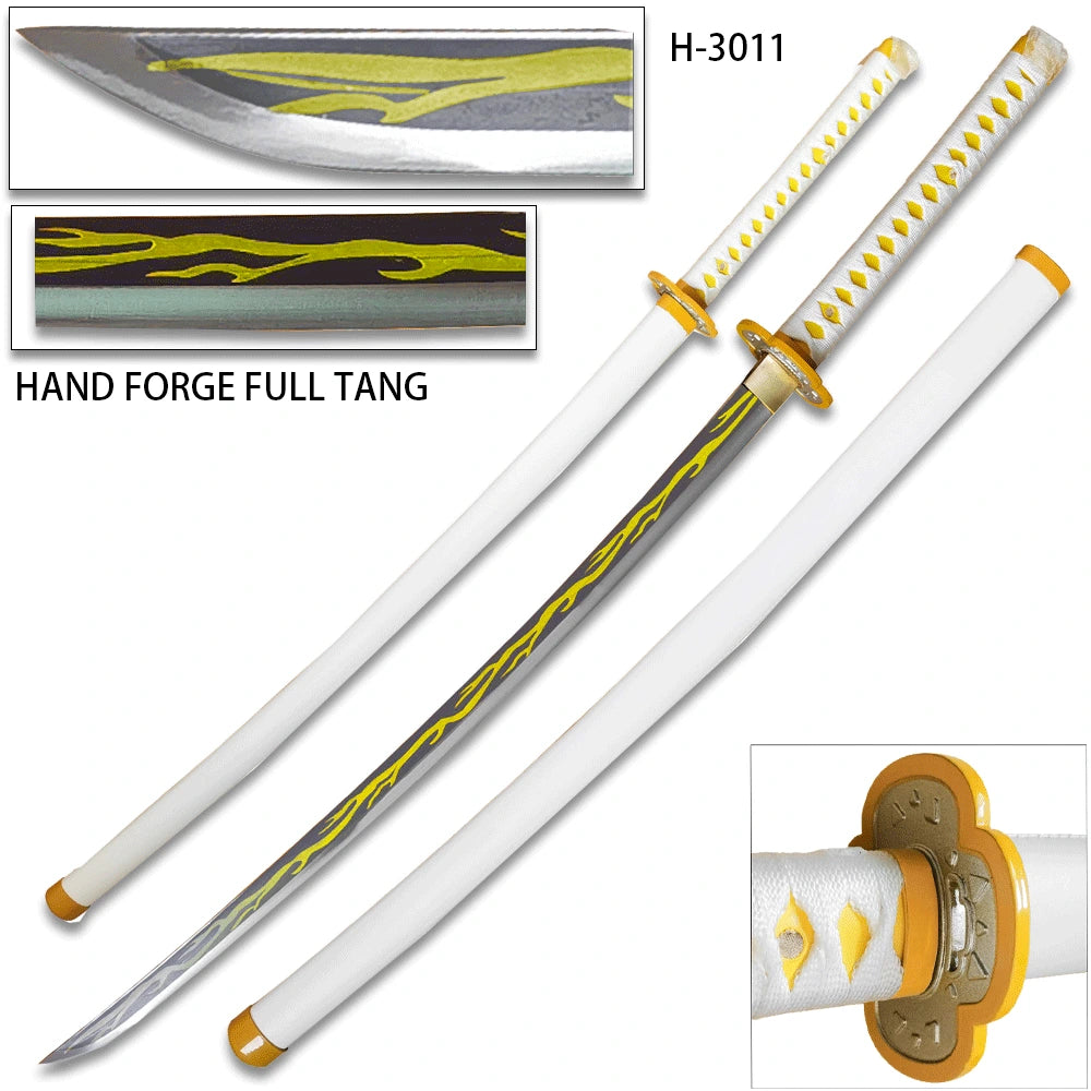 Premium Kaigaku Demon Slayer sword collectible for cosplay photography, anime rooms and collector showcases