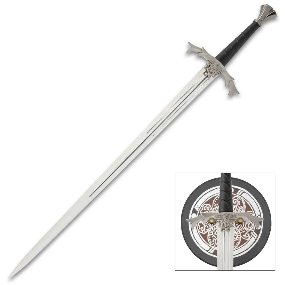 Kingdom’s Legacy medieval replica sword with ruby pommel