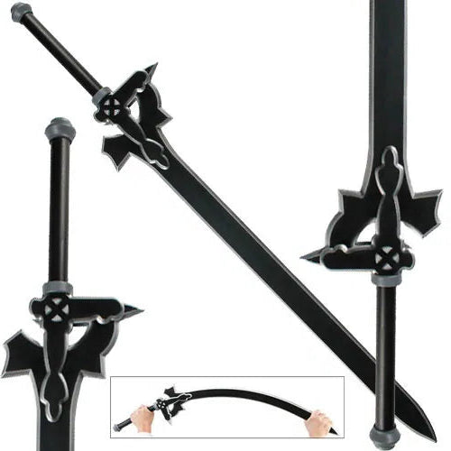 43-inch Kirito Elucidator Sword Art Online foam replica posed for cosplay
