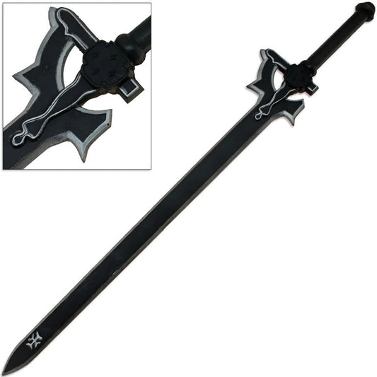 43-inch Kirito Elucidator Sword Art Online foam replica posed for cosplay