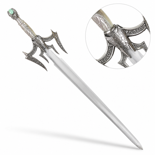 Luciendar Sword of Light prop replica full view with crossguard detail – fantasy display collectible